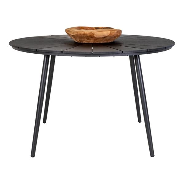 Atlanta  havebord Ø120cm nonwood sort.