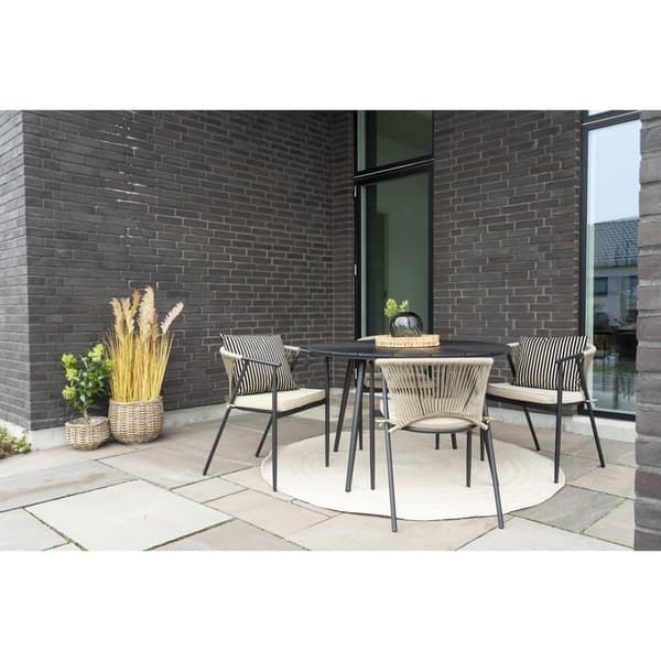 Atlanta  havebord Ø120cm nonwood sort.