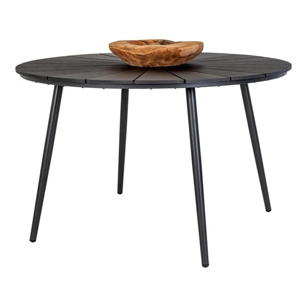Atlanta  havebord Ø120cm nonwood sort.