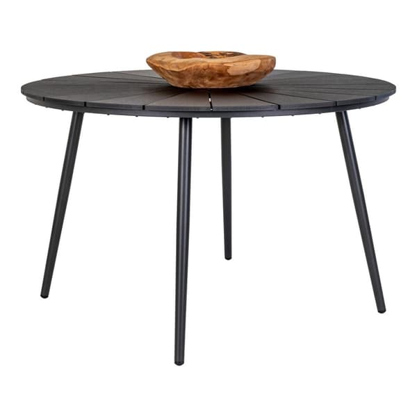 Atlanta  havebord Ø120cm nonwood sort.