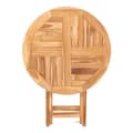 Miniatyrbild 4 av 4: Trädgårdsbord Ø 70 cm + 2 stolar i teak