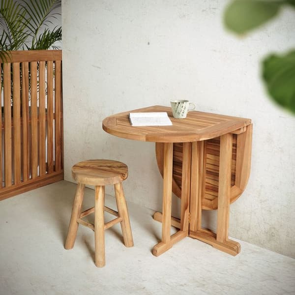 Huelva Trädgårdsbord/balkongbord, hopfällbart bord i teak.