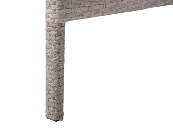 Puutarhapöytä polyrottinki harmaa 145 x 80 cm VITERBO
