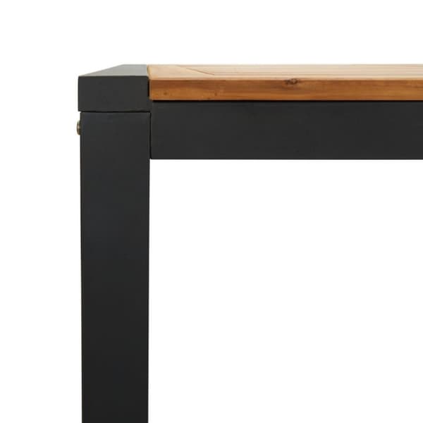 vidaXL Puutarhapöytä U-jaloilla 200x90x75 cm täysi akasiapuu