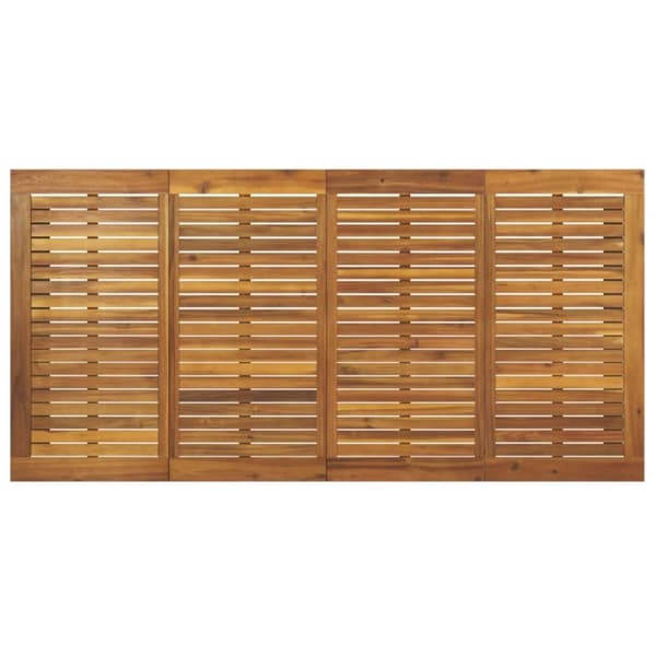 vidaXL Hagebord med U-ben 200x90x75 cm heltre akasie