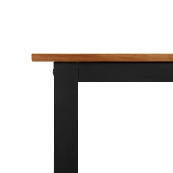 vidaXL Hagebord med U-ben 200x90x75 cm heltre akasie