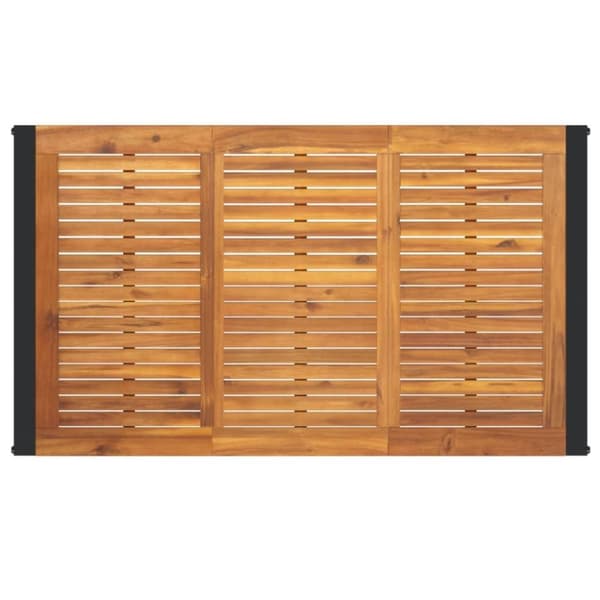 vidaXL Hagebord med U-ben 140x80x75 cm heltre akasie
