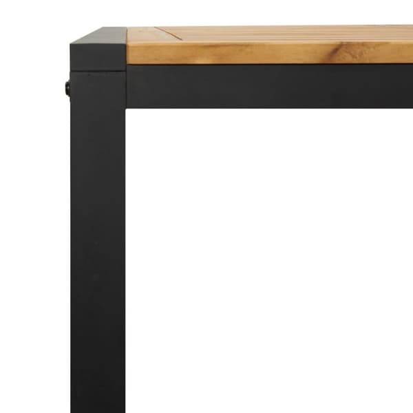 vidaXL Hagebord med U-ben 140x80x75 cm heltre akasie