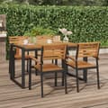 Miniatyrbilde 2 av 8: vidaXL Hagebord med U-ben 140x80x75 cm heltre akasie