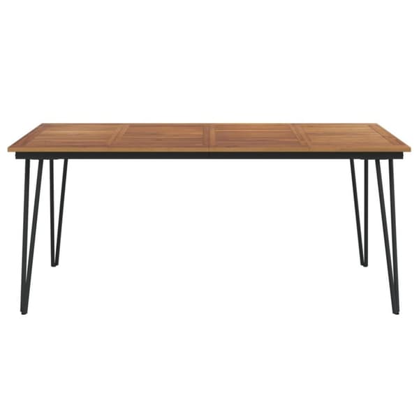 vidaXL Hagebord med hårnålsben 180x90x75 cm heltre akasie