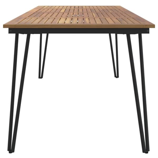 vidaXL Hagebord med hårnålsben 180x90x75 cm heltre akasie