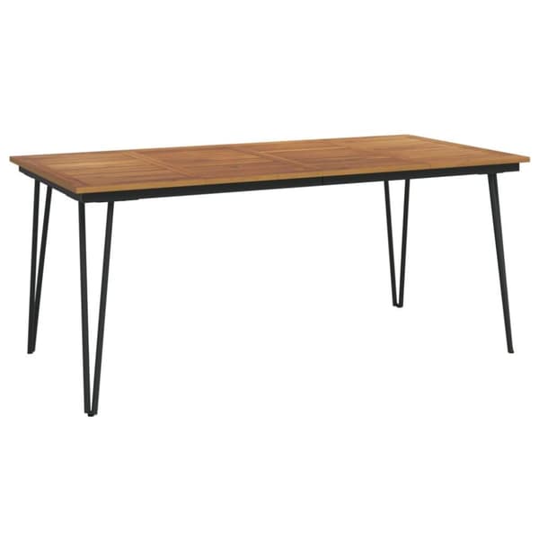 vidaXL Hagebord med hårnålsben 180x90x75 cm heltre akasie