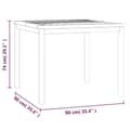 Miniatyrbilde 7 av 7: vidaXL Hagespisebord 90x90x74 cm heltre akasie