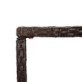 Miniatyrbild 5 av 6: vidaXL Barbord med glasskiva brun 110x70x110 cm konstrotting