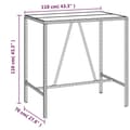 Miniatyrbild 6 av 6: vidaXL Barbord med glasskiva brun 110x70x110 cm konstrotting