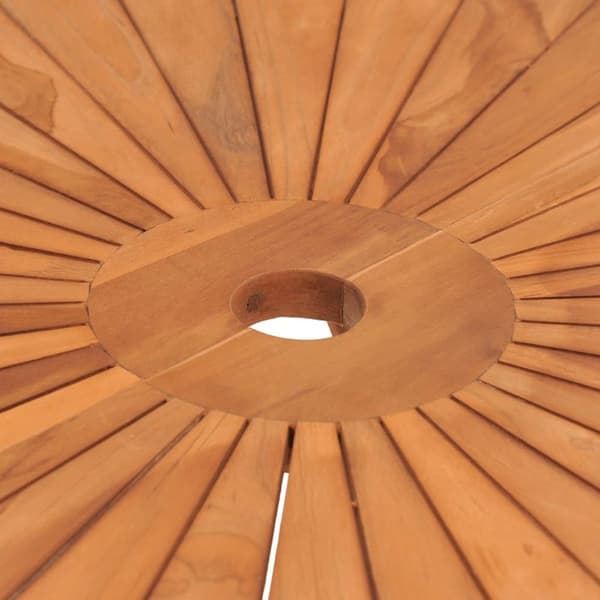 vidaXL foldbart havebord Ø 85x75 cm massivt teaktræ