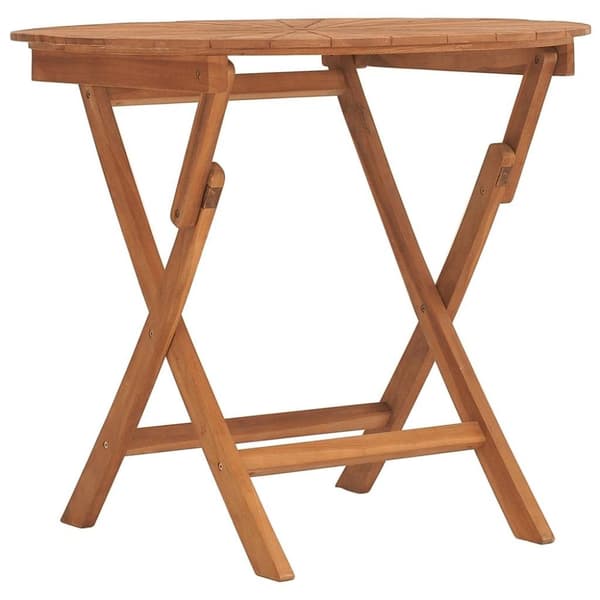 vidaXL Sammenleggbart hagebord Ø 85x75 cm heltre teak