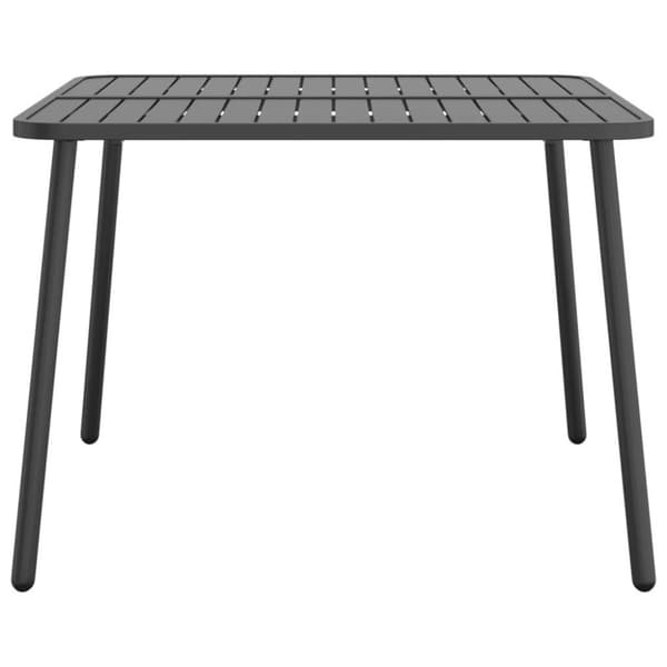 vidaXL havebord 100x100x71 cm stål antracitgrå