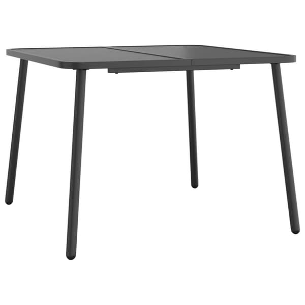 vidaXL havebord 100x100x71 cm stål antracitgrå
