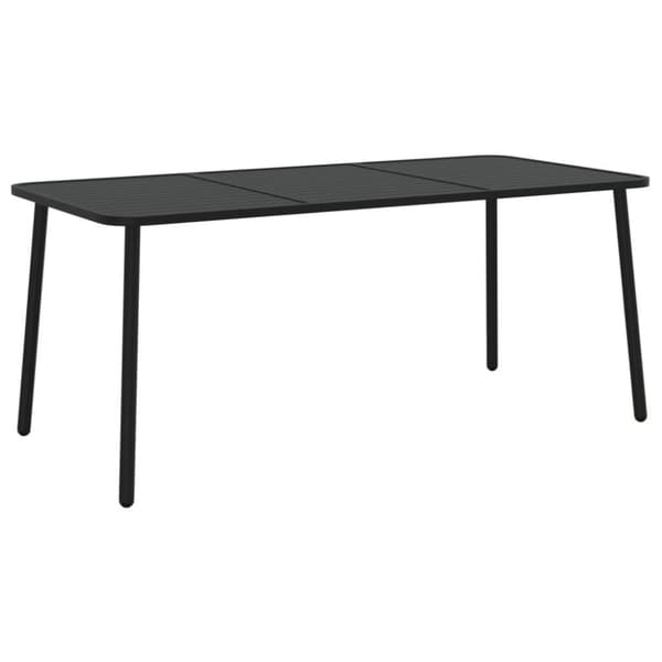 vidaXL havebord 165x80x71 cm stål antracitgrå