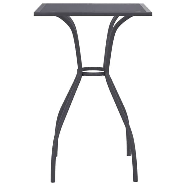 vidaXL Trädgårdsbord antracit 50x50x72 cm stålnät