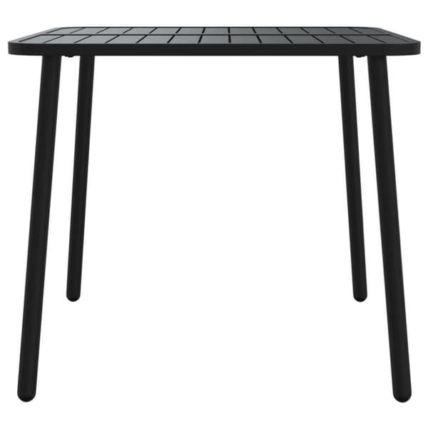 vidaXL Trädgårdsbord antracit 80x80x71 cm stål