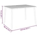 Miniatyrbilde 6 av 6: vidaXL Hagebord antrasitt 110x80x71 cm stål