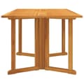 Pikkukuva 5 / 7: vidaXL Kokoontaittuva puutarhan perhospöytä 150x90x75 cm täysi tiikki