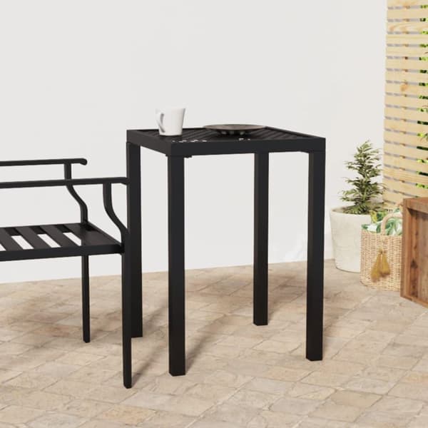 vidaXL Puutarhapöytä antrasiitti 50x50x72 cm teräs