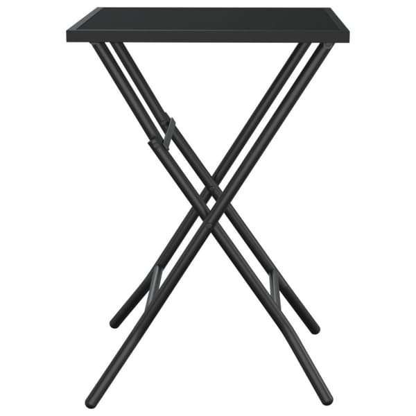 vidaXL foldbart havebord 50x50x72 cm stål og meshstof antracitgrå