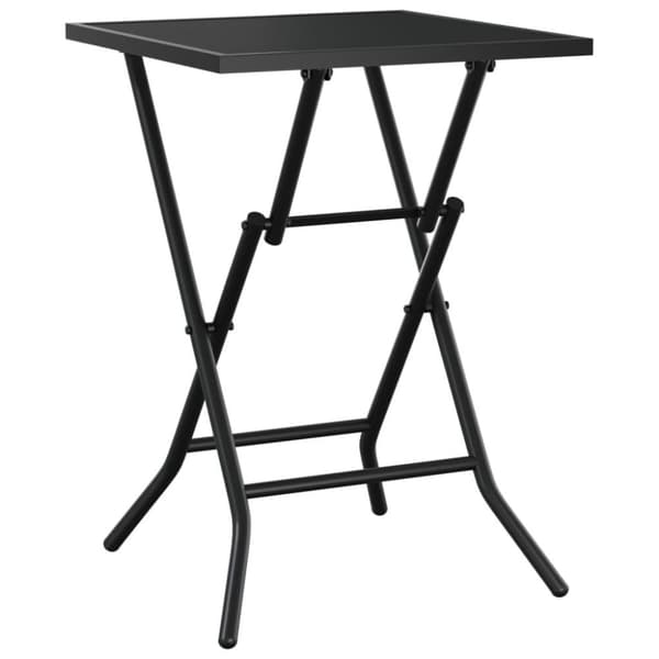 vidaXL foldbart havebord 50x50x72 cm stål og meshstof antracitgrå