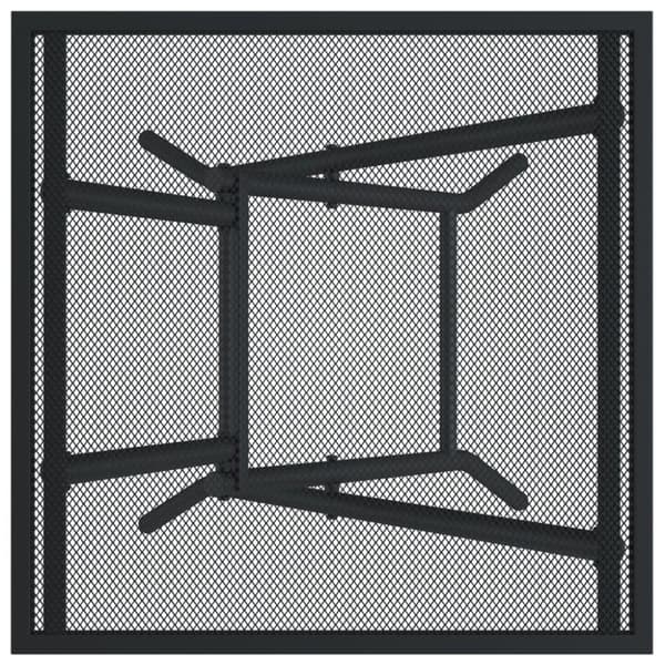 vidaXL foldbart havebord 50x50x72 cm stål og meshstof antracitgrå