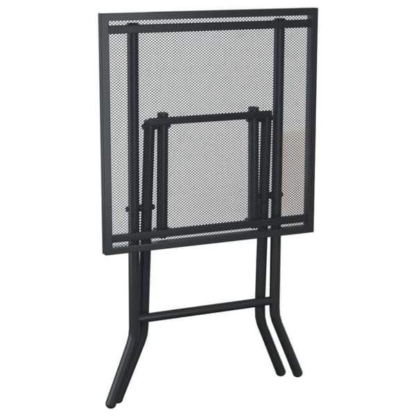 vidaXL foldbart havebord 50x50x72 cm stål og meshstof antracitgrå
