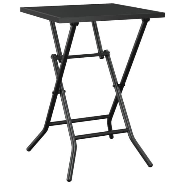 vidaXL foldbart havebord 50x50x72 cm stål og meshstof antracitgrå