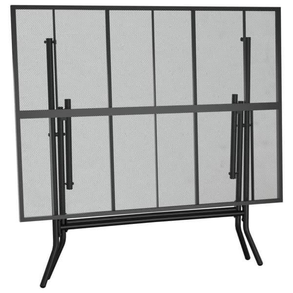 vidaXL foldbart havebord 110x80x72 cm stål og meshstof antracitgrå