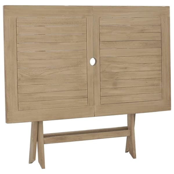 vidaXL foldbart havebord 120x70x75 cm massivt teaktræ grå