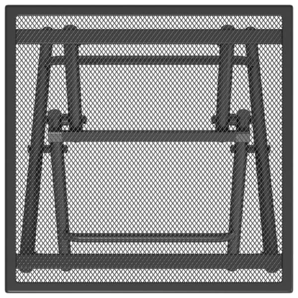 vidaXL foldbart havebord 38x38x38 cm stål og meshstof antracitgrå