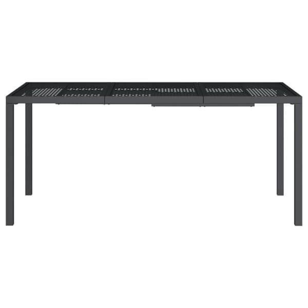 vidaXL Trädgårdsbord antracit 165x80x72 cm stål