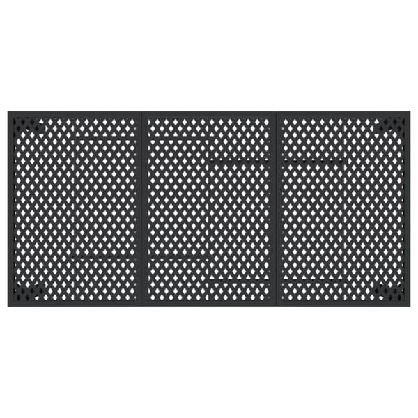 vidaXL Trädgårdsbord antracit 165x80x72 cm stål