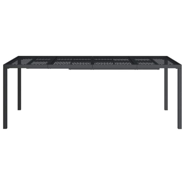 vidaXL Hagebord antrasitt 200x100x72 cm stål