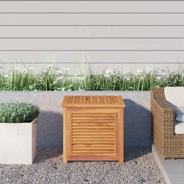 vidaXL opbevaringsboks til haven med pose 60x50x58 cm massivt teaktræ