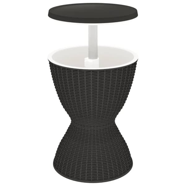 vidaXL 3-i-1 kølebar polypropylen sort