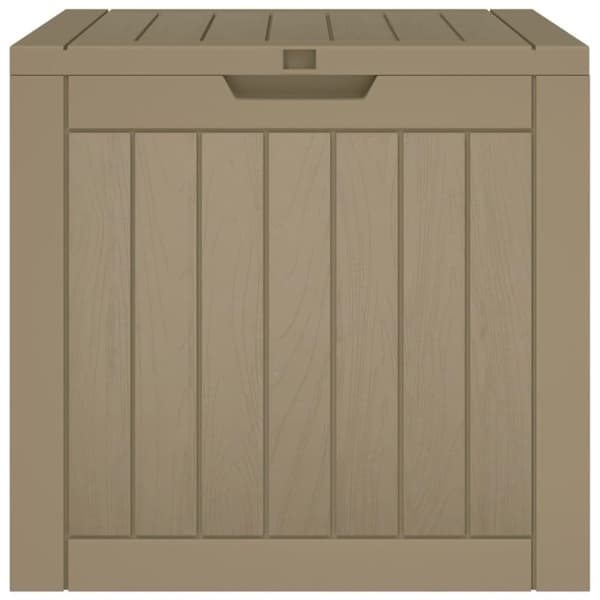vidaXL Hageoppbevaringsboks lysebrun 55,5x43x53 cm polypropylen