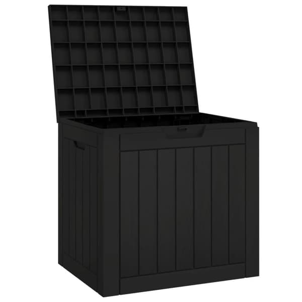 vidaXL Hageoppbevaringsboks svart 55,5x43x53 cm polypropylen