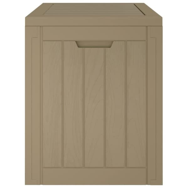 vidaXL Puutarhan varastoarkku vaaleanruskea 55,5x43x53 cm polypropeeni