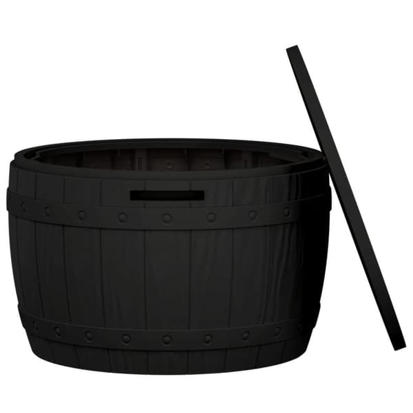 vidaXL 3-in-1 Puutarhan säilytyslaatikko musta polypropeeni
