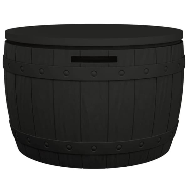 vidaXL 3-in-1 Puutarhan säilytyslaatikko musta polypropeeni