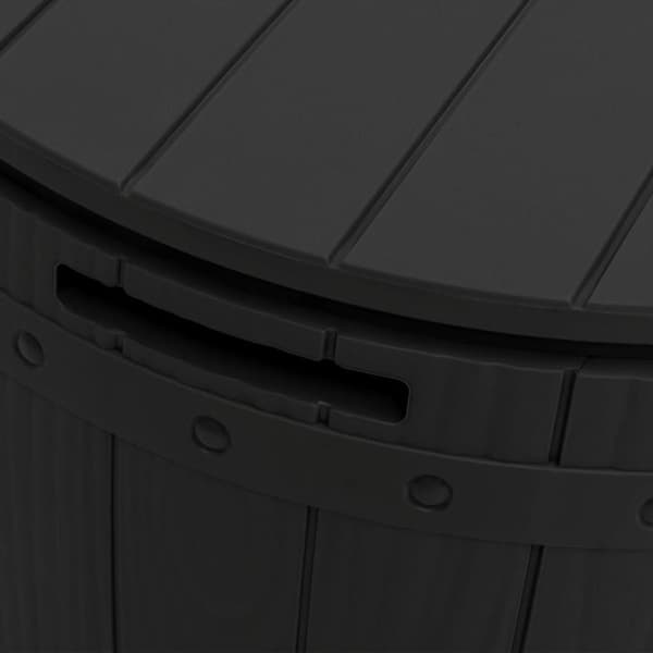 vidaXL 3-in-1 Puutarhan säilytyslaatikko musta polypropeeni