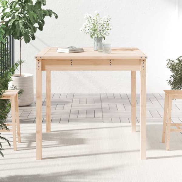 vidaXL Hagebord 82,5x82,5x76 cm heltre furu
