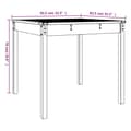 Miniatyrbilde 8 av 8: vidaXL Hagebord 82,5x82,5x76 cm heltre furu